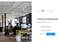 Screenshot of Towner's Customer Service Portal interface used in business communication training