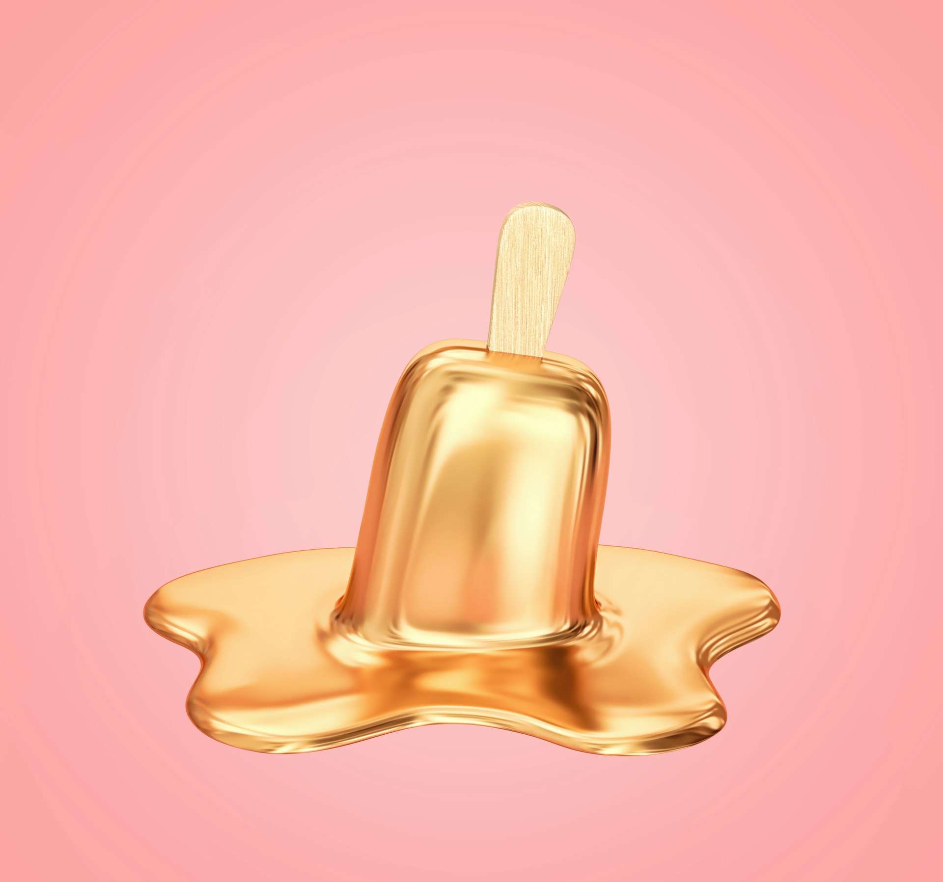 A gold popsicle melting on a pink background, symbolizing costly business phone system mistakes in Kansas City and how to avoid them.