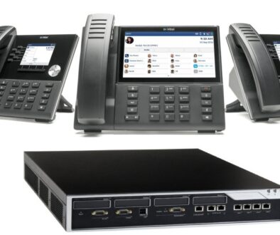 Mitel MiVoice Business phones and on-premise controller used in legacy business phone systems