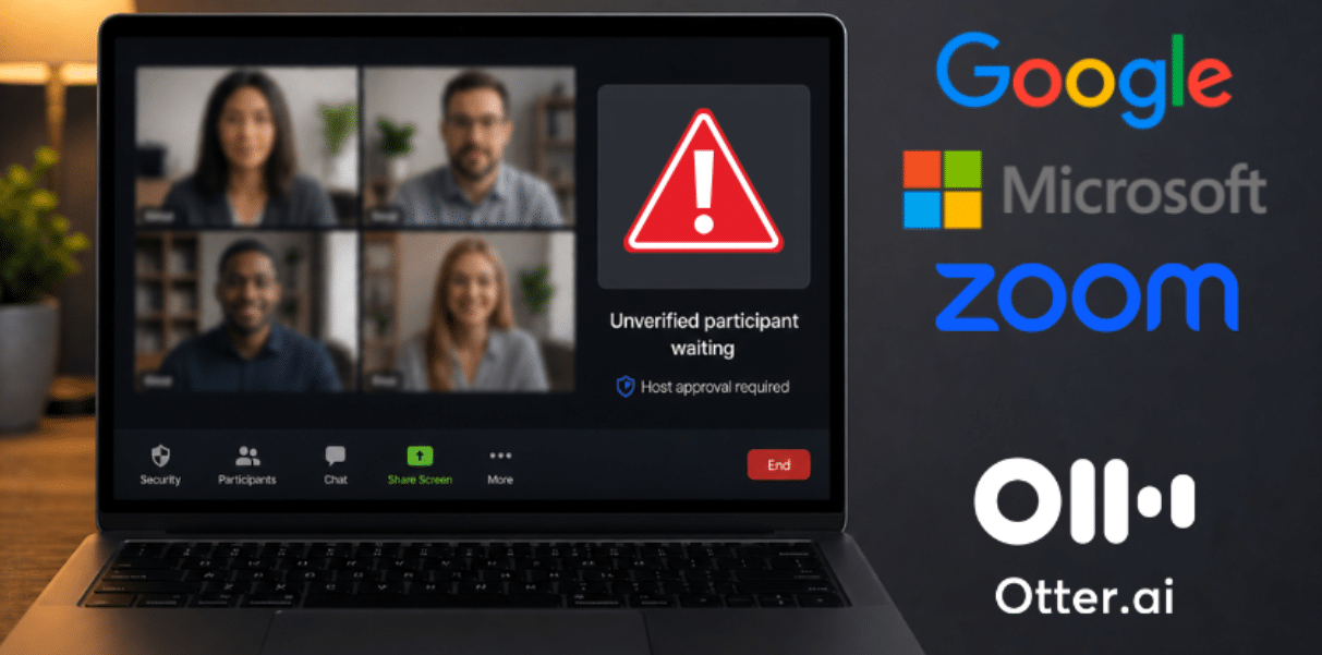 AI meeting bots security risks in Microsoft Teams Zoom and Google Meet
